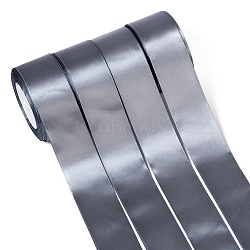 Single Face Satin Ribbon, Polyester Ribbon, Gray, 2 inch(50mm), about 25yards/roll(22.86m/roll), 100yards/group(91.44m/group), 4rolls/group(RC50MMY-060)