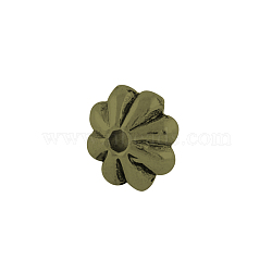Tibetan Style Alloy Flower Spacer Beads, Cadmium Free & Nickel Free & Lead Free, Antique Bronze, 5.5x2mm, Hole: 1.8mm, about 315pcs/50g(X-TIBEB-0885-AB-FF)