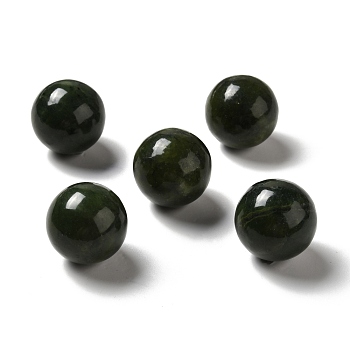 Natural Xinyi Jade/Chinese Southern Jade Beads, No Hole/Undrilled, Round, 25~25.5mm