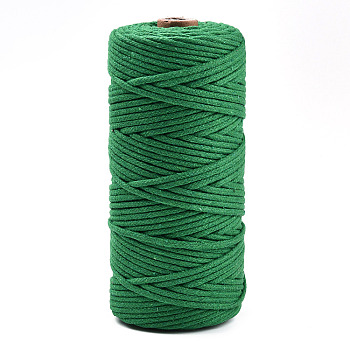 Cotton String Threads, Macrame Cord, Decorative String Threads, for DIY Crafts, Gift Wrapping and Jewelry Making, Sea Green, 3mm, about 109.36 Yards(100m)/Roll.