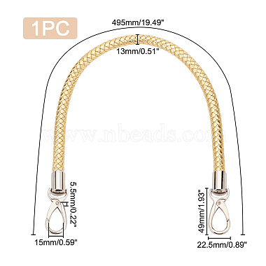 Asa de bolso trenzado de imitación de cuero pu(FIND-WH0037-22P-02)-2