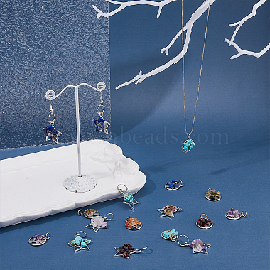8 Sets 2 Styles Mixed Stone Chip Pendants(FIND-FH0007-47)-4