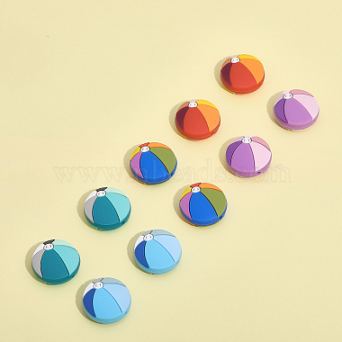 10Pcs 5 Colors Food Grade Eco-Friendly Silicone Beads(SIL-CA0002-28)-3