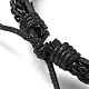 3Pcs 3 Style Adjustable Braided Imitation Leather Cord Bracelet Sets(BJEW-F458-02)-5