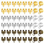 60Pcs 3 Colors Brass Ear Cuff Findings, with Jump Rings, Mixed Color, 10x6mm, Hole: 3.3mm, 20pcs/color(KK-PH0014-09)