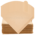100Pcs Paper Coffee Filters, Fan, Moccasin, 120x110x0.3mm(FIND-WH20007-39A)