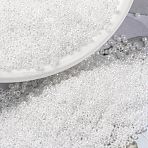 MIYUKI Round Rocailles Beads, Japanese Seed Beads, (RR420) White Pearl Ceylon, 15/0, 1.5mm, Hole: 0.7mm, about 5555pcs/10g(X-SEED-G009-RR0420)