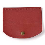 Imitation Leather Bag Cover, Rectangle with Round Corner & Alloy Brads, Bag Replacement Accessories, Red, 10.1x12x0.15~0.95cm, Hole: 1mm(FIND-M001-01A)