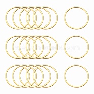 Ion Plating(IP) 304 Stainless Steel Linking Ring, Nickel Free, Round Ring, Golden, 10x0.8mm(STAS-S079-13-B02-NF)
