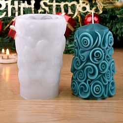 Christmas Tree Silicone Molds Candle Molds, for Candle Aromatherapy Making, White, 72x63x112mm(SIL-B070-02A)