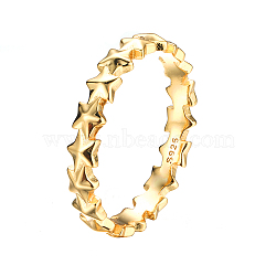 S925 Sterling Silver 3D Star Ring Simple Elegant Versatile Ring(FK6410-5)