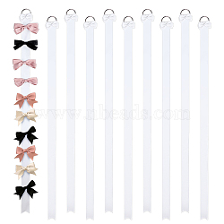 10Pcs Polyester Hairpin Hair Clip Holder Storage Organizer Hanging Ribbon, White, 1020mm(HJEW-FG00049)