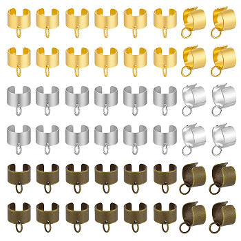 60Pcs 3 Colors Brass Ear Cuff Findings, with Jump Rings, Mixed Color, 10x6mm, Hole: 3.3mm, 20pcs/color