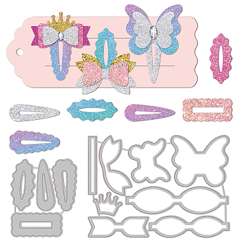 2Pcs Styles Carbon Steel Cutting Dies Stencils, for DIY Scrapbooking, Photo Album, Decorative Embossing Paper Card, Stainless Steel Color, Butterfly Pattern, 81~106x69~147x0.8mm, 1pc/style