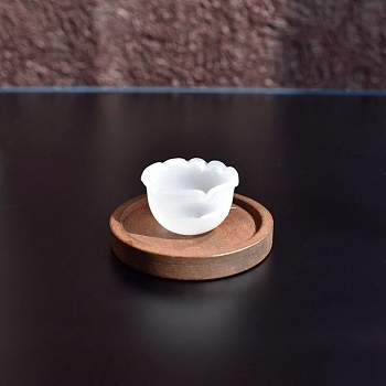 Miniature Glass Bowl, for Dollhouse Accessories Pretending Prop Decorations, White, 16x5mm