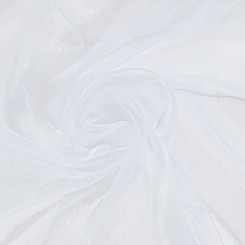 Polyester Fabric, Clothing Accessories, White, 1500x0.1mm, 4m/pc