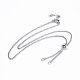 304 Stainless Steel Rolo Chain Lariat Necklace Making(AJEW-JB00491)-1