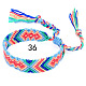 bracelet cordon en coton tressé à motif losange(FIND-PW0013-003A-36)-1