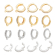 ARRICRAFT 16Pcs 8 Style Brass Micro Pave Clear Cubic Zirconia Huggie Hoop Earring Findings(KK-AR0002-65)-1