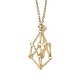 Crystal Cage Holder Necklace(NJEW-JN04588)-3