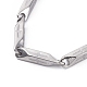 Unisex 304 Stainless Steel Bar Link Chain Bracelets(BJEW-E372-09)-3