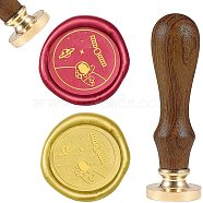 DIY Wood Wax Seal Stamp, Human Pattern, 90mm, Stamps: 25x14.5mm(AJEW-WH0131-118)