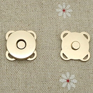 Alloy Magnetic Buttons Snap Magnet Fastener, Flower, for Cloth & Purse Makings, Rose Gold, 18mm 2pcs/set(PURS-PW0005-066B-RG)