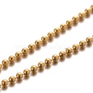 304 Stainless Steel Ball Chains, Golden, 1.5mm(X-CHS-J001-G)