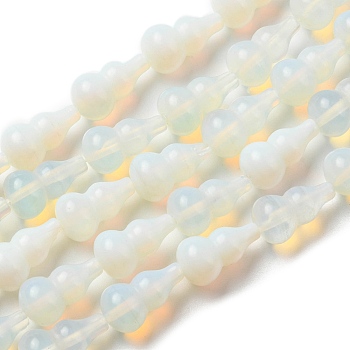 Opalite Beads Strands, Gourd, 17.5~18.5x9.5~10mm, Hole: 1.2mm, about 23~24pcs/strand, 16.14~16.34 inch(41~41.5cm)