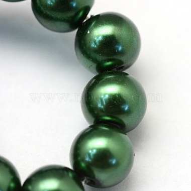 Baking Painted Pearlized Glass Pearl Round Bead Strands(X-HY-Q003-6mm-75)-3