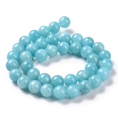 Natural Mashan Jade Round Beads Strands(G-D263-8mm-XS28)-2