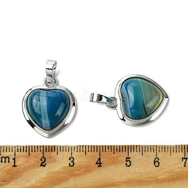 Dyed Natural Blue Banded Agate Pendants(G-C114-03P-18)-3