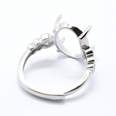 компоненты колец на палец из стерлингового серебра 925 с родиевым покрытием(STER-G027-04P)-3