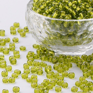Yellow Green Round Glass Beads