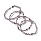 Bracelets extensibles en perles de quartz rutile naturel(BJEW-K213-39)-1
