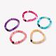 Frosted Natural Weathered Agate(Dyed) Stretch Bracelets(BJEW-JB03135)-1