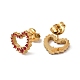 Rhinestone Hollow Heart Stud Earrings(EJEW-Q704-02G)-3