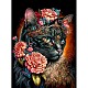 AB Color Flower Cat DIY Diamond Painting Kit(PW-WG80731-01)-1