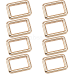 8Pcs Zinc Alloy Rectangle Buckle Ring, Webbing Belts Buckles, for Luggage Belt Craft DIY Accessories, Golden, 35x24mm(PURS-SP0001-05LG)