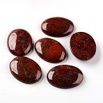 Oval Natural Brecciated Jasper Cabochons, 40x30x8mm(G-I171-30x40mm-05)