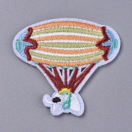 Computerized Embroidery Cloth Iron On/Sew On Patches, Costume Accessories, Hydrogen Balloon, Colorful, 52x50x1mm(DIY-D030-E03)