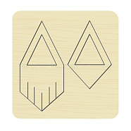Wood Cutting Dies, with Steel, for DIY Scrapbooking/Photo Album, Decorative Embossing DIY Paper Card, Polygon & Rhombus, Geometric Pattern, 10x10x2.4cm(DIY-WH0169-61)