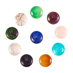 2 Size Natural & Synthetic Gemstone Cabochons, Halt Round, 10pcs/box(G-SZ0001-74)