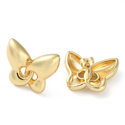 Butterfly Rack Plating Brass Stud Earrings for Women, Long-Lasting Plated, Lead Free & Cadmium Free, Real 18K Gold Plated, 20x24mm(EJEW-A045-03G)