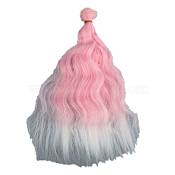 PP Instant Noodle Curly Hairstyle Doll Wig Hair, for DIY Girl BJD Makings Accessories, Pink, 1000x250mm(PW-WG77012-02)