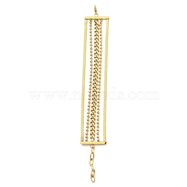 304 Stainless Steel Chains Multi-strand Bracelet for Women(BJEW-G674-01A-G)-3