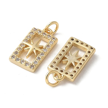 Brass Micro Pave Clear Cubic Zirconia Pendants(KK-Q031-32G-02)-2