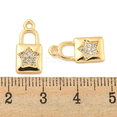 Brass Micro Pave Clear Cubic Zirconia Pendants(KK-G492-03A-G)-3