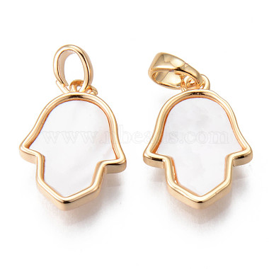 Real 18K Gold Plated Seashell Color Body Freshwater Shell Pendants