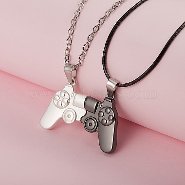 Magnetic Game Controller Alloy Pendant Matching Necklaces Set(JN1013B)-4